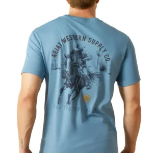 Industrieel Zwaar Belastbaar Blazing Saddle Men´s T-Shirt Coronet Blauw S