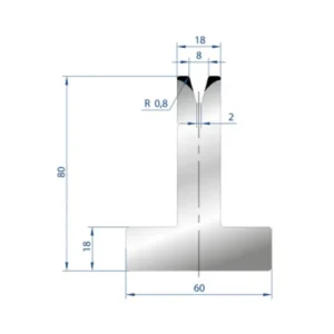 Part No. 3043 @ 805mm 30 Degree T Shape Die (Segmented)
