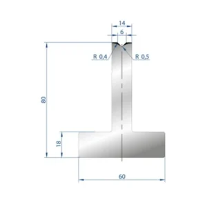 Part No. 3080 @ 835mm 88 Degree T Shape Die