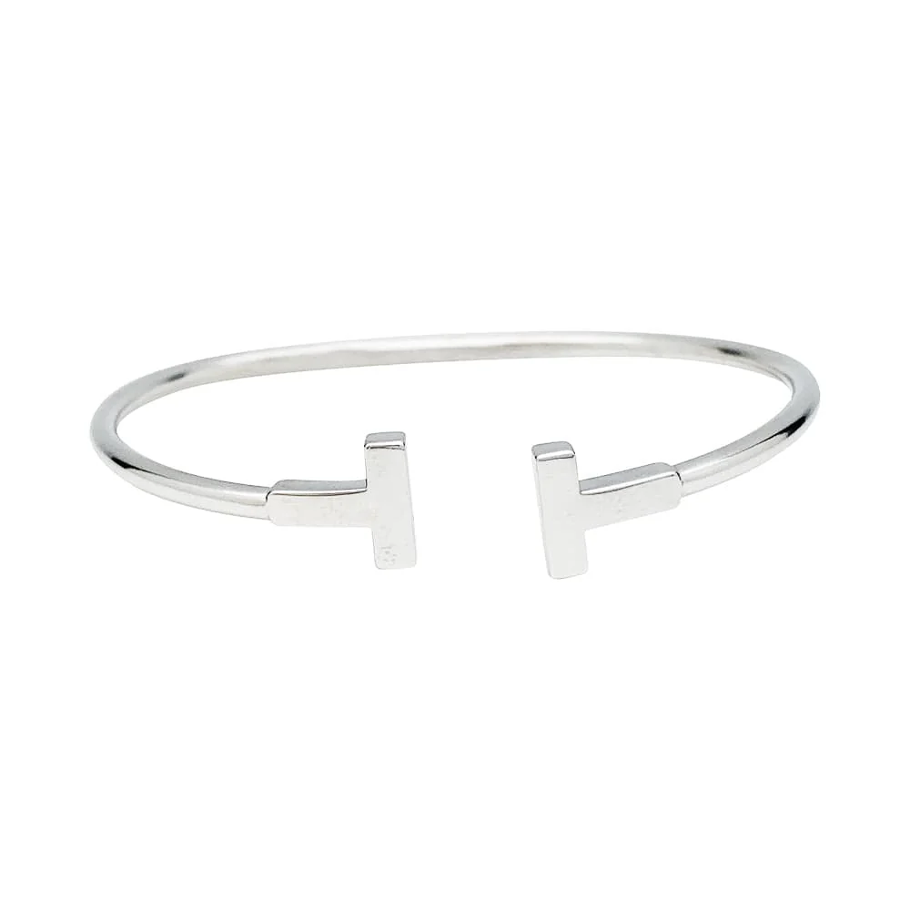 Tiffany "Wire" bracelet Tiffany T" sneeuwwit gold.