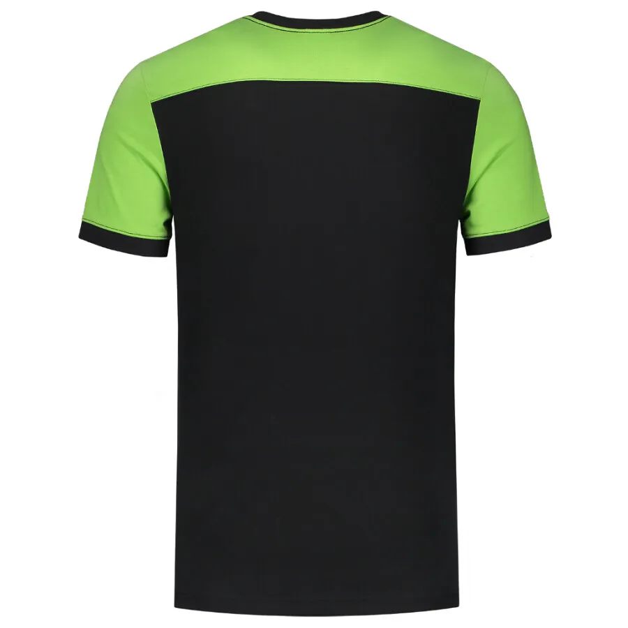 Tricorp 102006 T-shirt bicolor Naden - zwart/lime - maat M