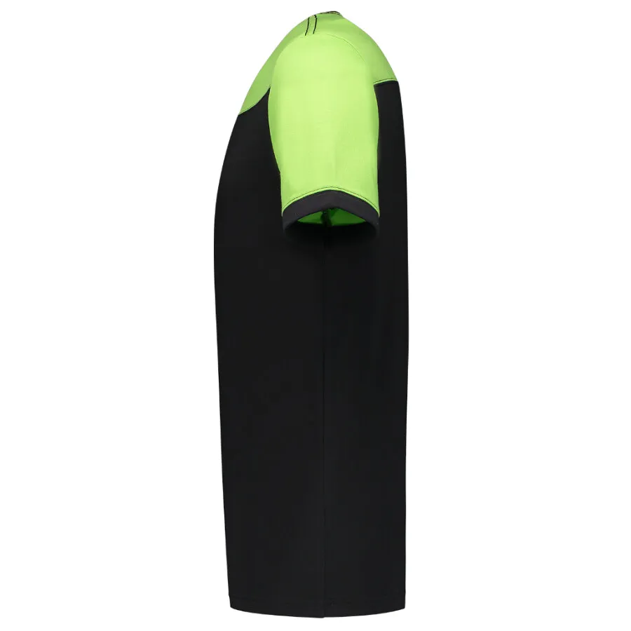 Tricorp 102006 T-shirt bicolor Naden - zwart/lime - maat M