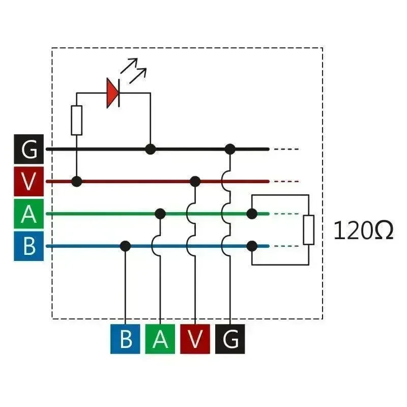 Verzonken M5Stack RS485T T-Shaped Connector