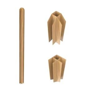 Hoekpaal voor werkplaatsraam van gepoedercoat aluminium 105 cm, zwak naturel - BAYVIEW