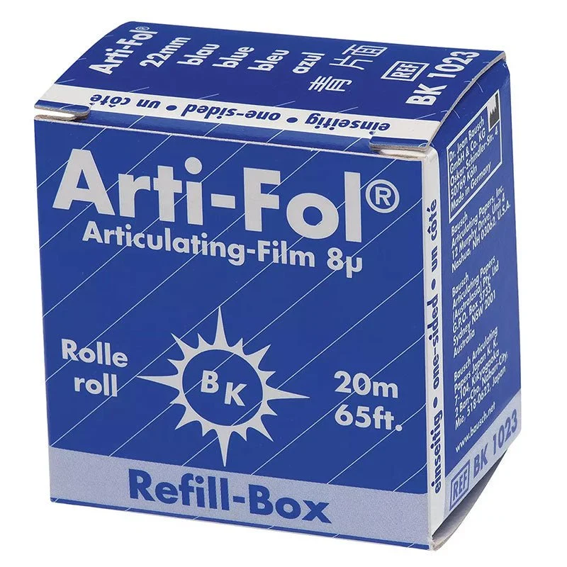 BK1023 Arti-Fol Articulating Paper 8µ Blauw 1 Side - 22 mm