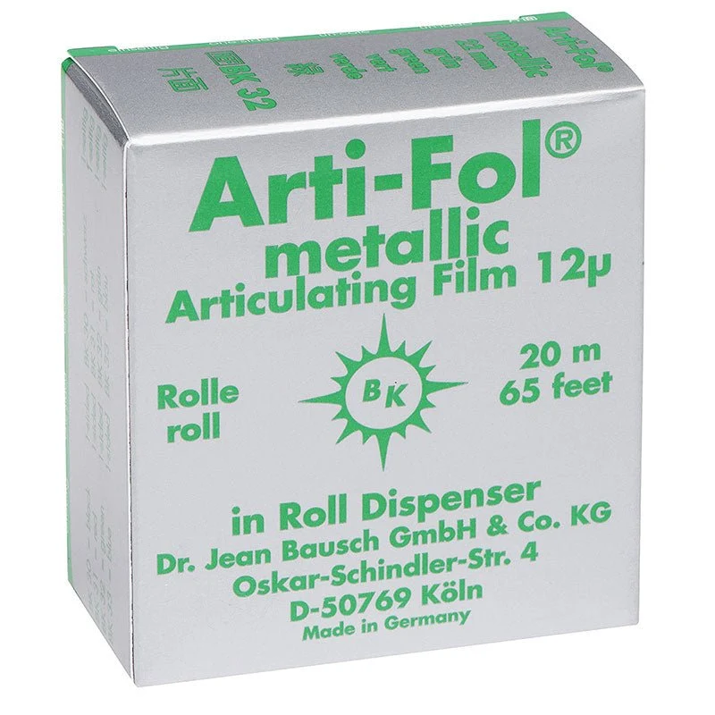 BK32 Métallic articulate articulating paper 12µ olijfgroen bausch roll 20 m
