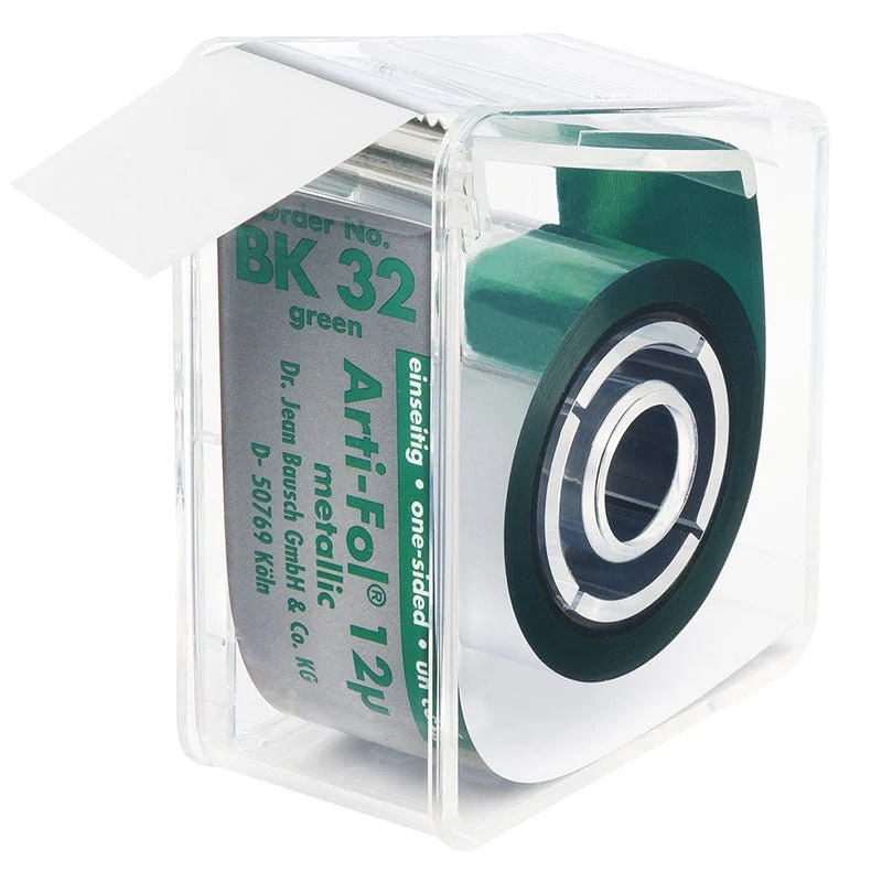BK32 Métallic articulate articulating paper 12µ olijfgroen bausch roll 20 m