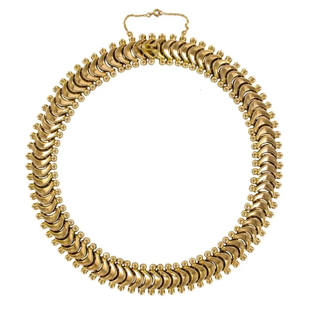 Esthetisch Premium Articulated klassiek gold necklace
