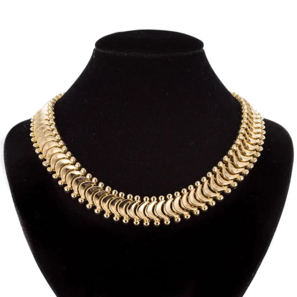 Esthetisch Premium Articulated klassiek gold necklace