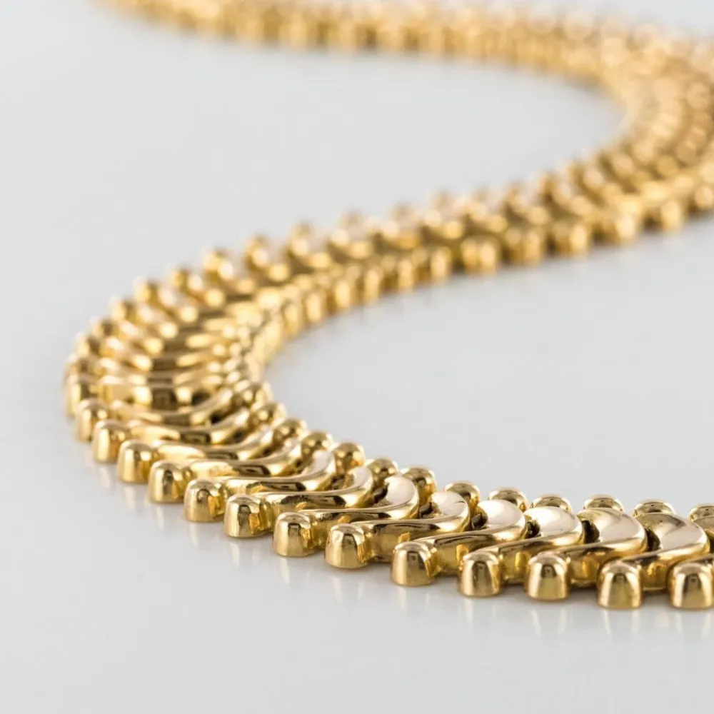 Esthetisch Premium Articulated klassiek gold necklace