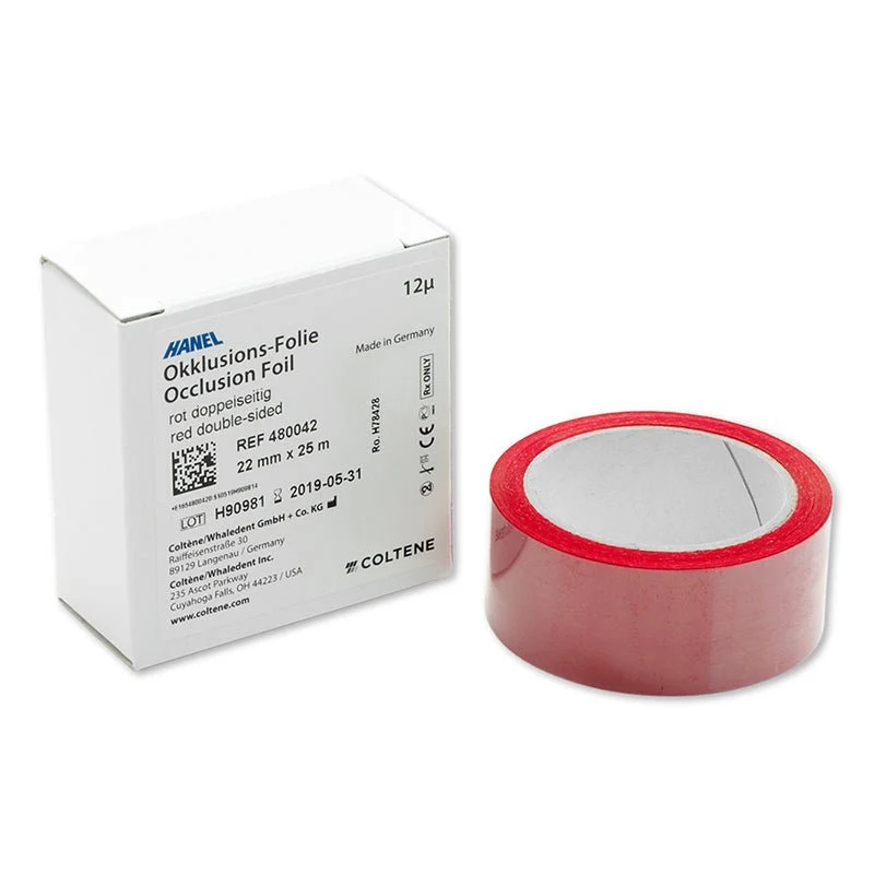 HANEL PAPER Articulates Rood 1 side 12 microns - Roll 15 m - 22 mm.