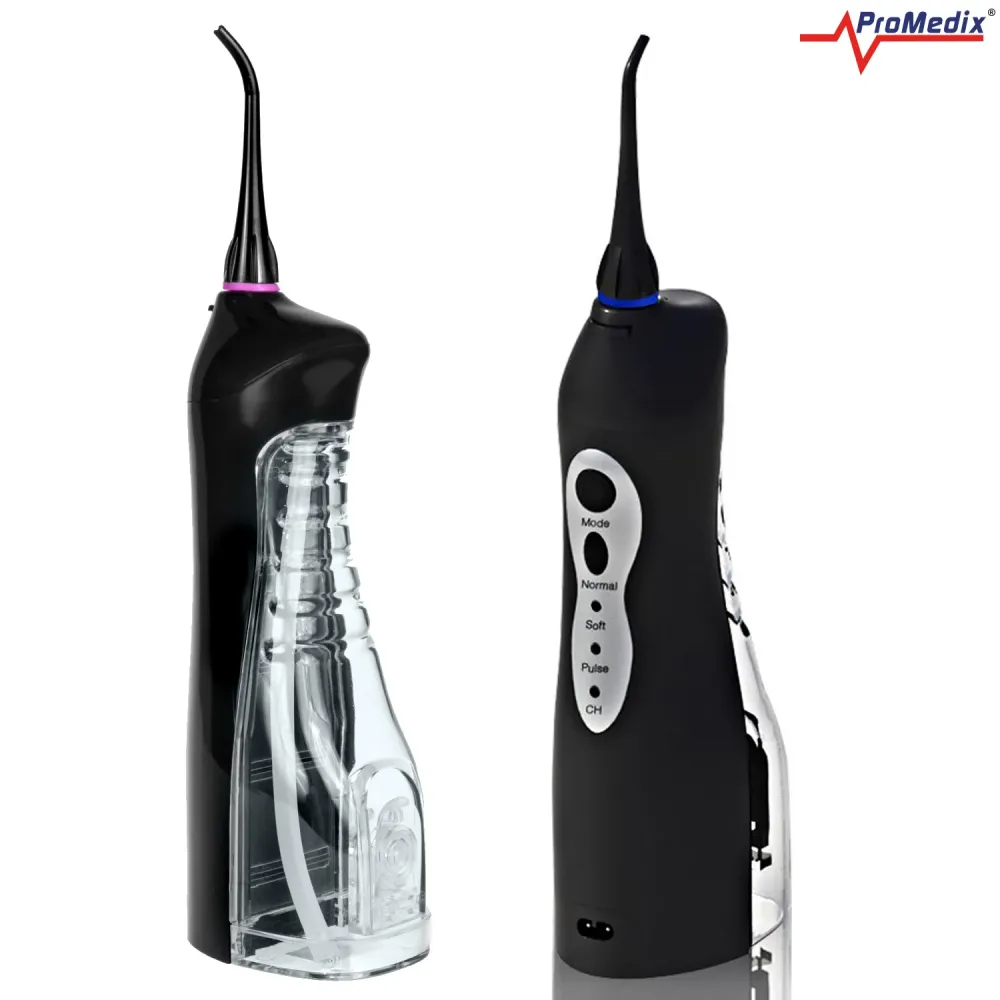 Promedix PR-770 Draadloze dental irrigator Elektrische water-flosser IPX7 8.5 Bar (4 sproeiers) met Spiegeltje