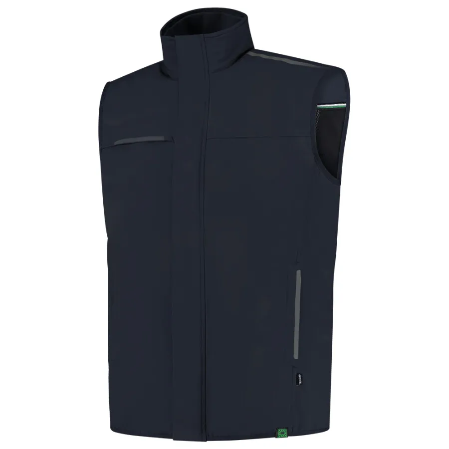 Klimaatbestendige Tricorp 402709 Tech Shell Bodywarmer RE2050 inkt blauw maat XXL