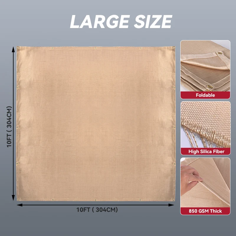 Arccaptain Heavy Duty Composietglas Welding Fireproof Blanket 10x10ft