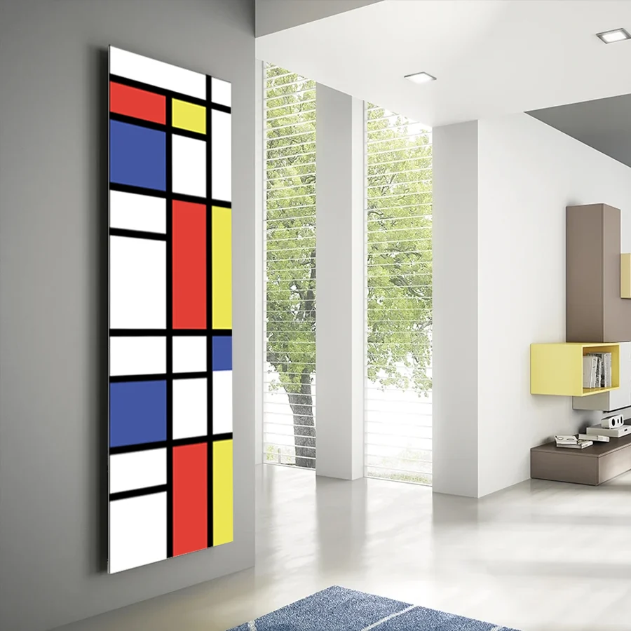 Hydraulic towel warmer 180x73.5 cm center distance 50 mm Model 'Square' Termocrea