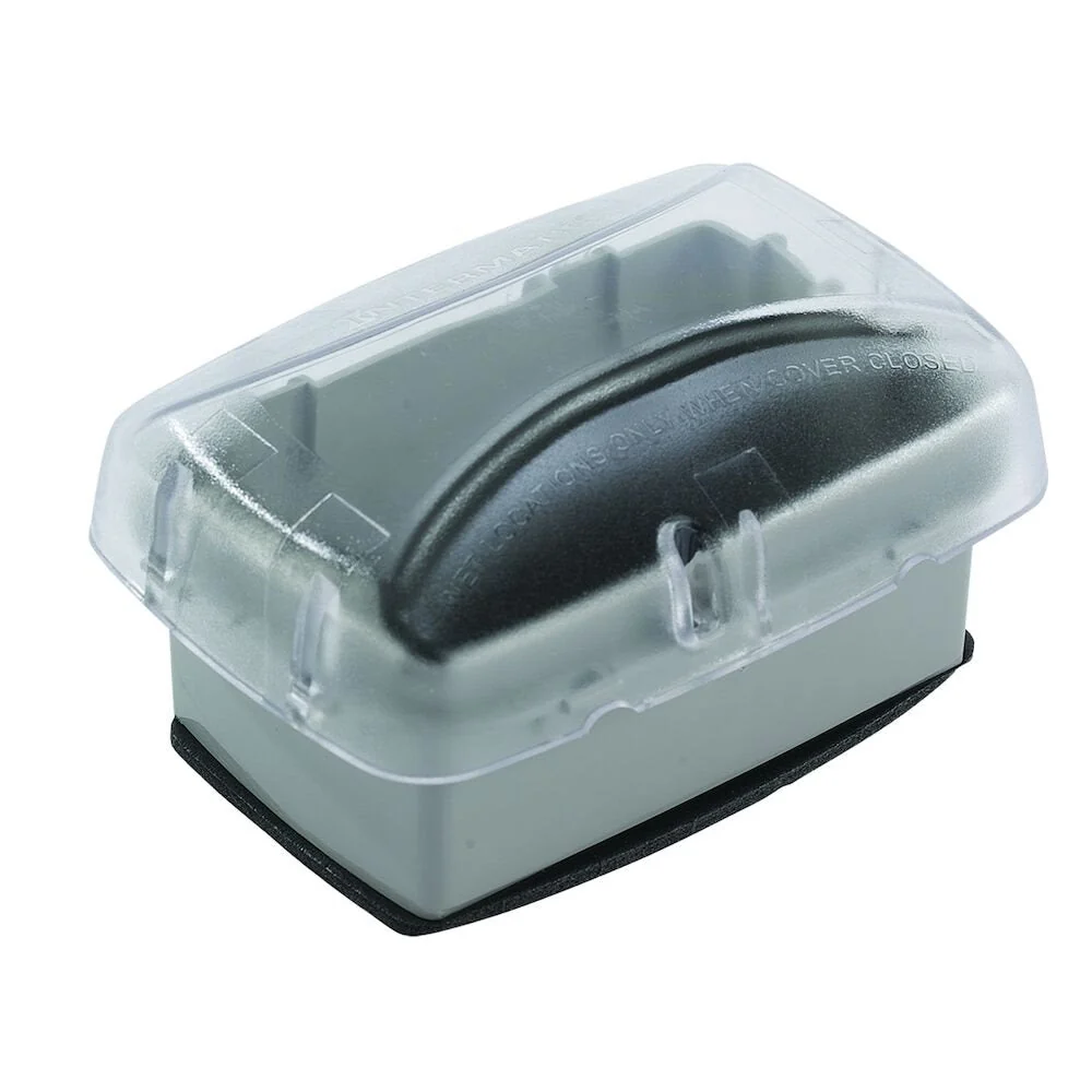 Intermatic - WP3100C - Plastic -Use Weatherproof Cover, Single-Gang, Vrt/Hrz, 2.75" Glashelder