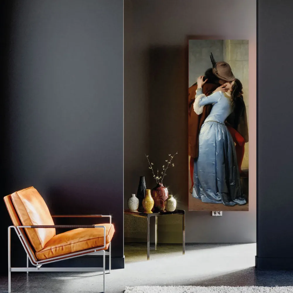 Hydraulic towel warmer 120x51 cm center distance 50 mm Model ' Kiss Hayez' Termocrea
