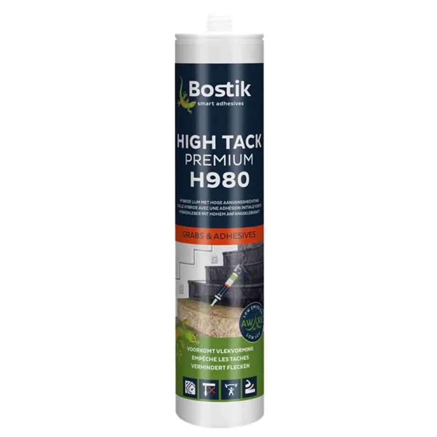 Bostik High Tack Gewaardeerd lijmkit - H980 - wit - koker 290 ml