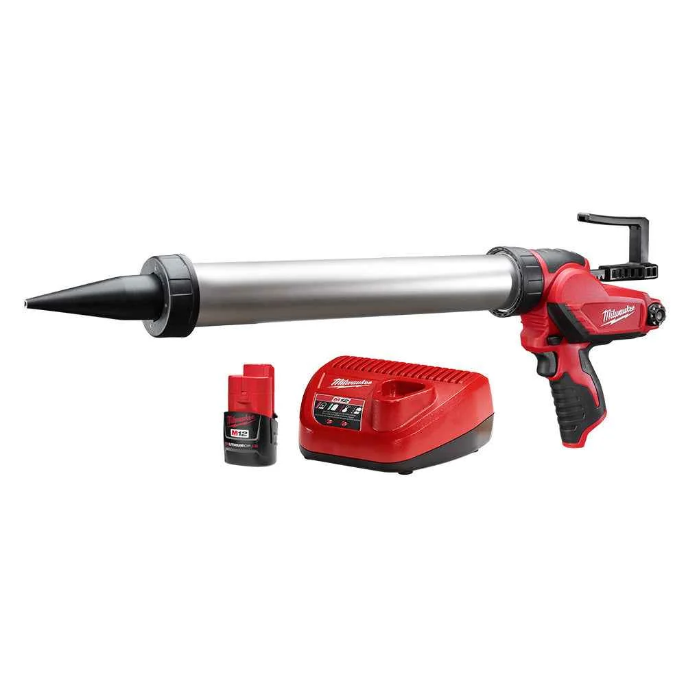 MILWAUKEE M12™ 20 oz. Lichtmetaal Barrel Caulk & Adhesive Gun Kit