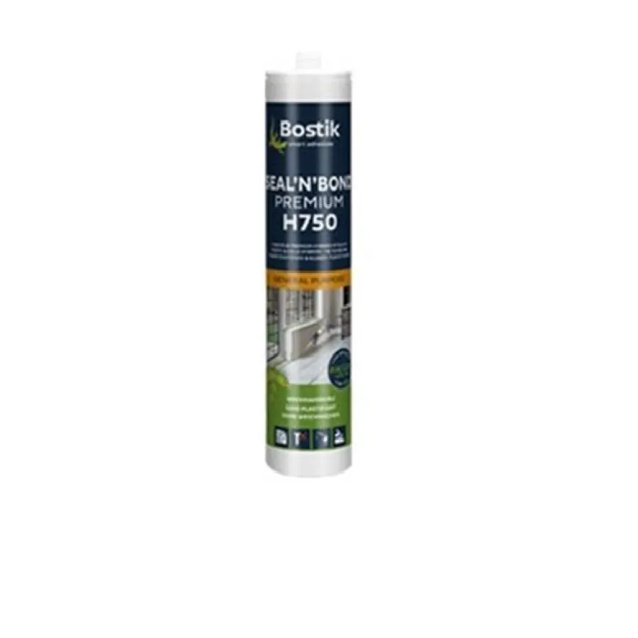 Rookgas Bostik hybride kit en lijm - H750 - grijs - koker 290 ml