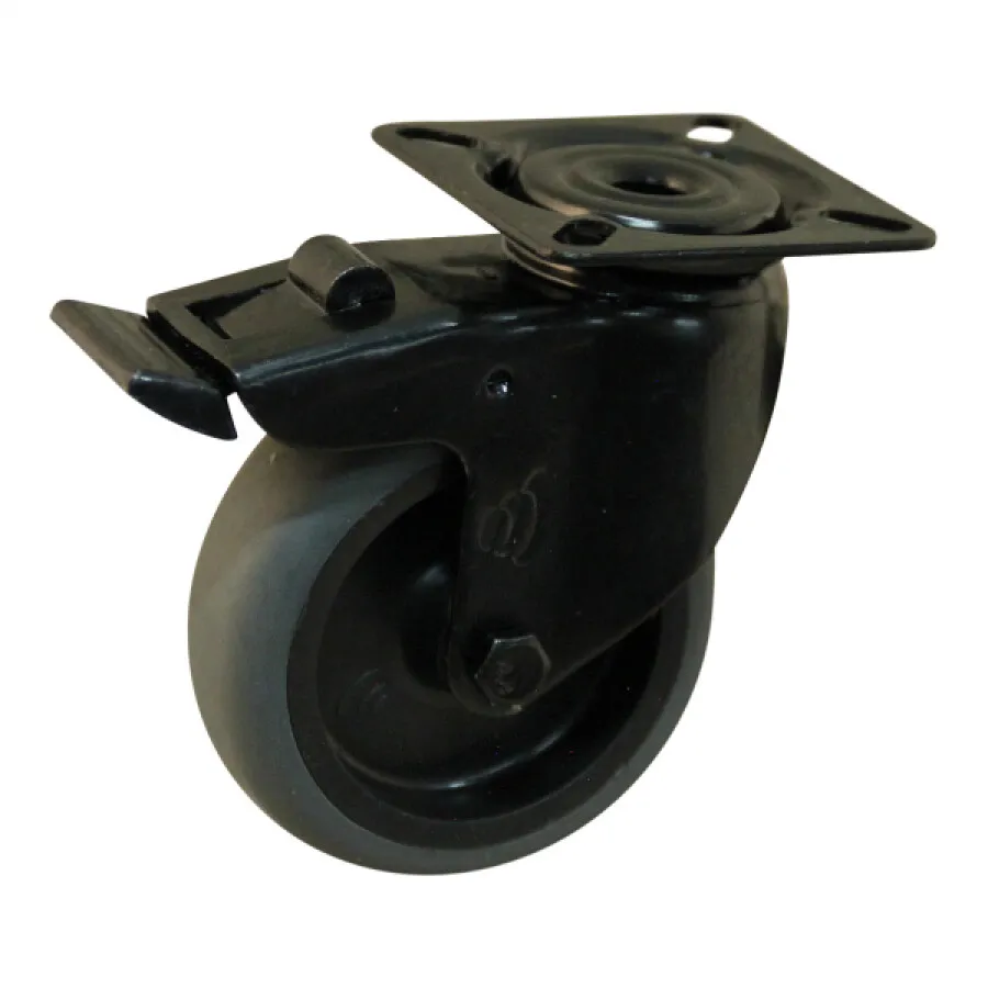 Remvoorziening Novio zwenkwiel 50 mm TPE met rem