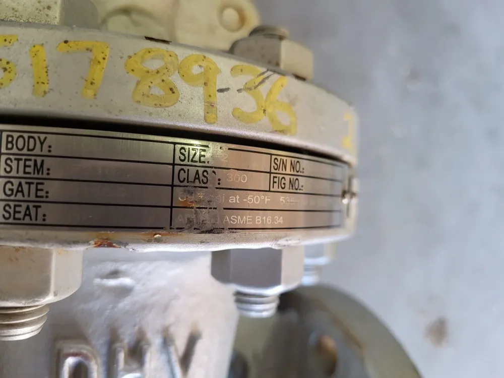2" Class 300 Gate Valve B16.34