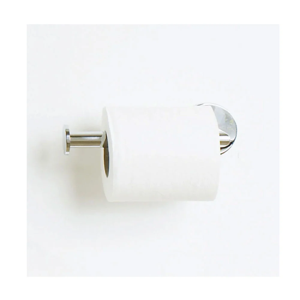 Roll holder glue from 'Duo Round' collection Cosmic verchroomd steel - Left version