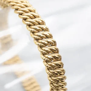 Gegalvaniseerd Roestvrij Mid-Century Twisting Goud Link Bracelet