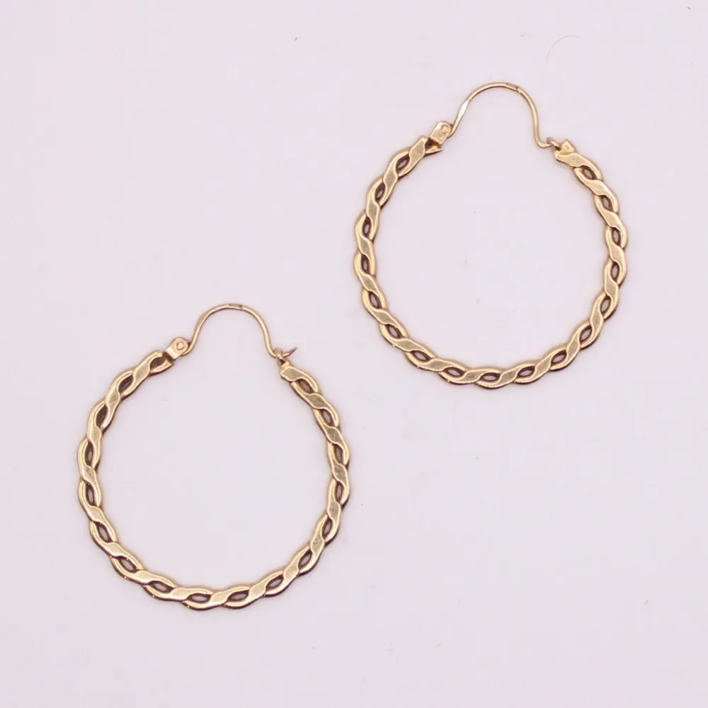 Gegalvaniseerde Twisted yellow verguld hoop earrings