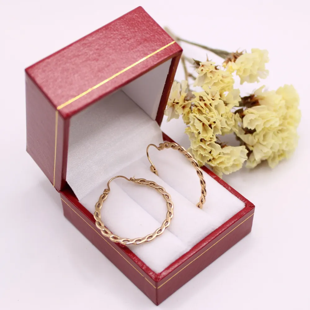 Gegalvaniseerde Twisted yellow verguld hoop earrings
