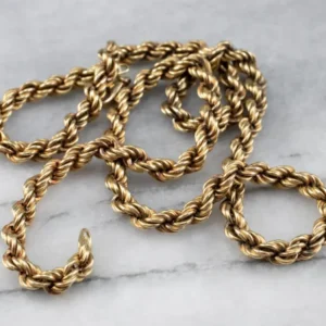 Gold Antique Rope Twist Chain