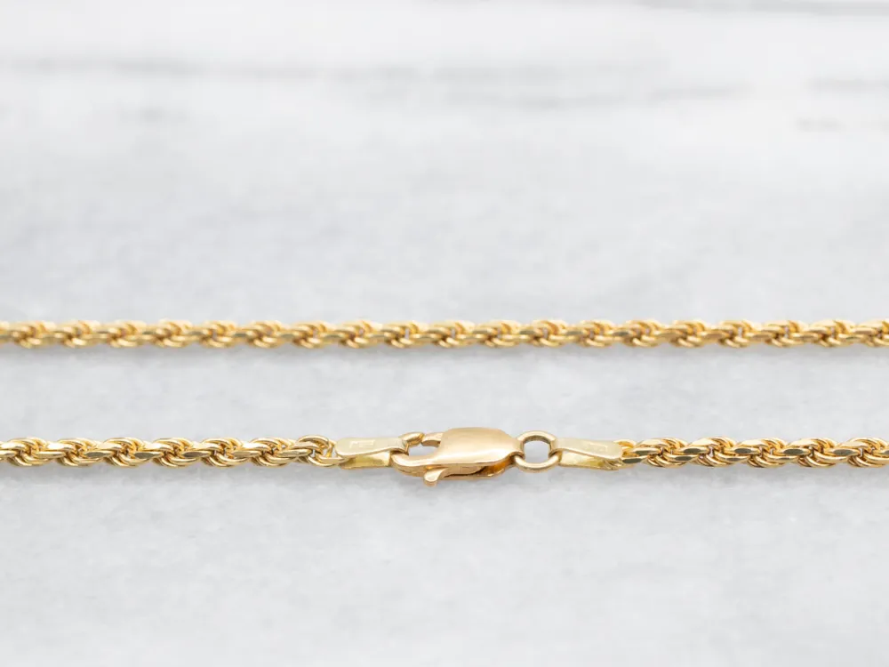 Heavy Rope Twist Chain Lobster Clasp - 10mm Diameter