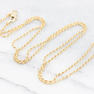 OEM Kwaliteit Long 18-Karat Goud Rope Twist Chain