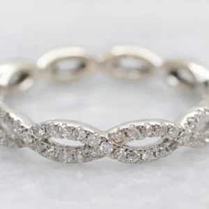 OEM Kwaliteit Twisted Diamond Wedding Band