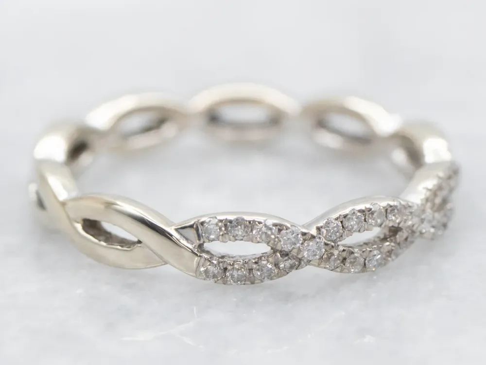 OEM Kwaliteit Twisted Diamond Wedding Band
