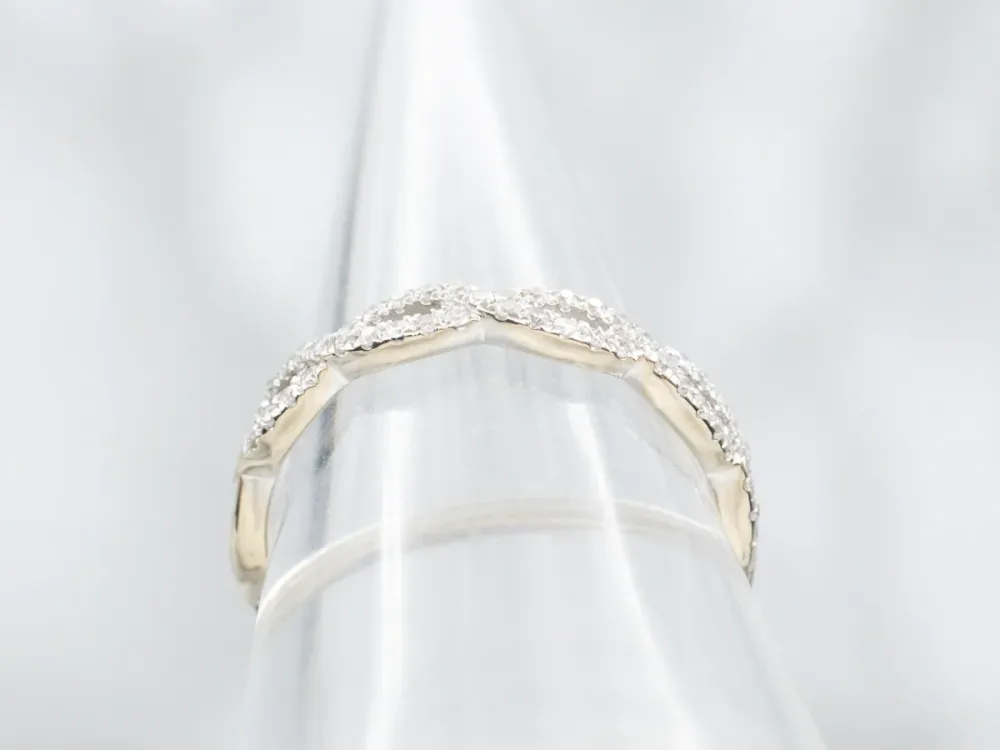 OEM Kwaliteit Twisted Diamond Wedding Band