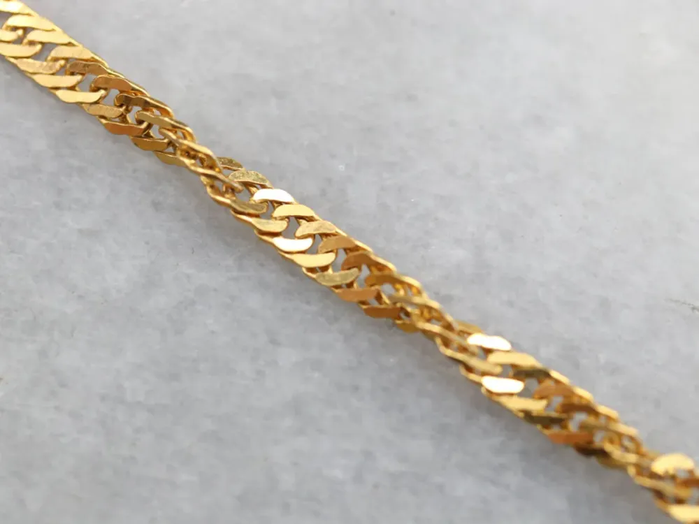 Roestvrij Staal High Karat Verguld Fancy Twist Chain