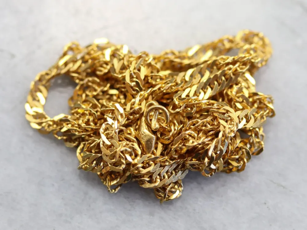 Roestvrij Staal High Karat Verguld Fancy Twist Chain