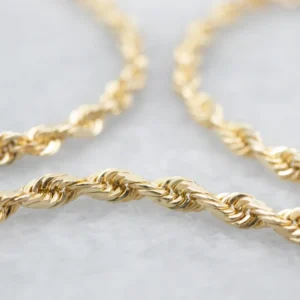 Spectacular Yellow Goud Rope Twist Chain