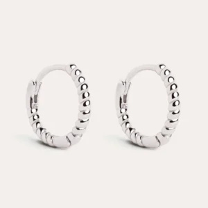 Twist Silver Hoop Earrings
