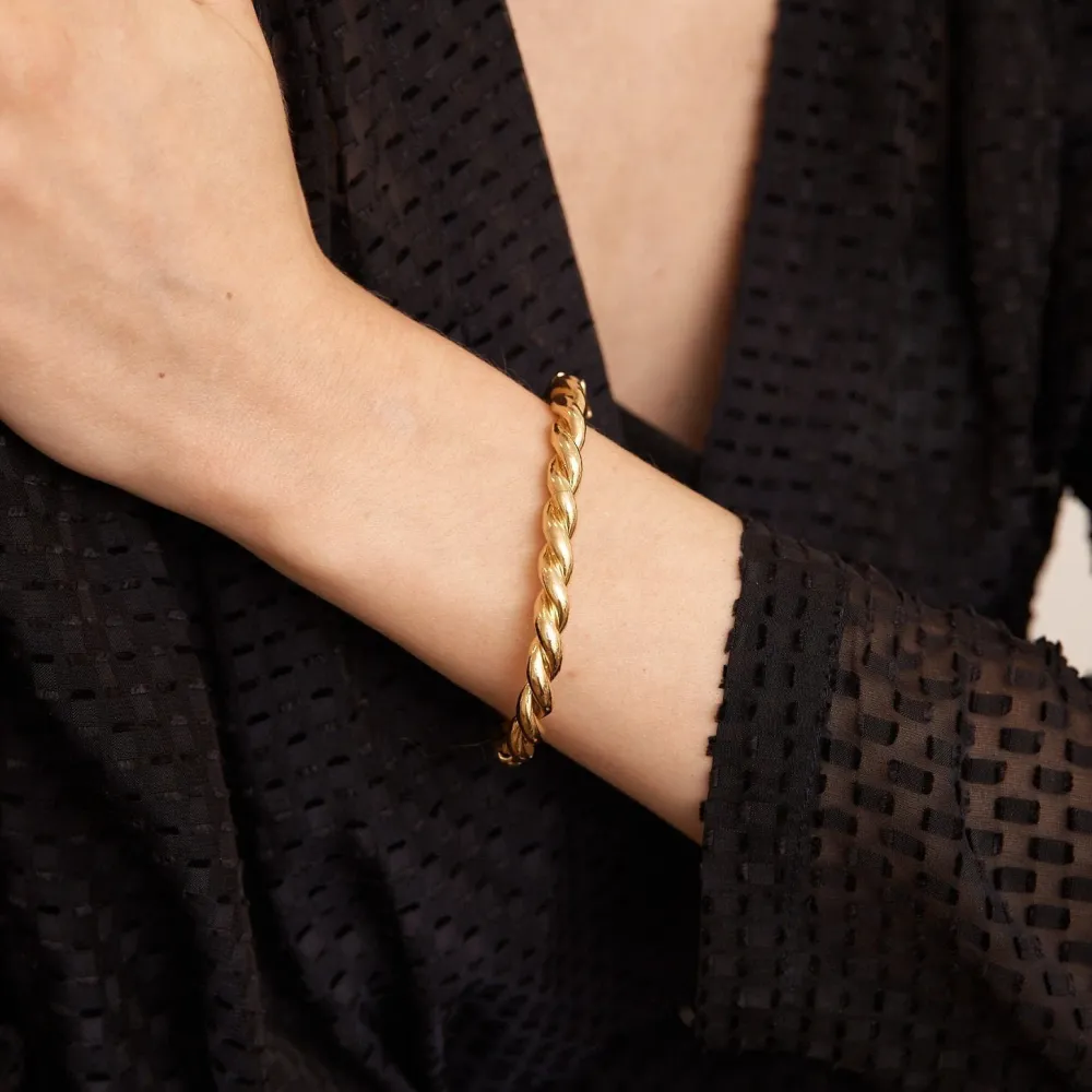 Twisted bracelet Yellow verguld voor Hijs- en Hefwerk