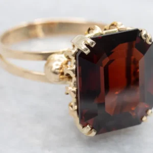 Twisted Gallery Garnet Solitaire Ring