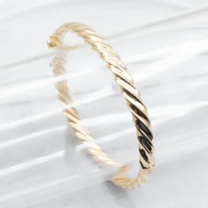 Twisted Hinged Bangle Bracelet met CE-Keurmerk