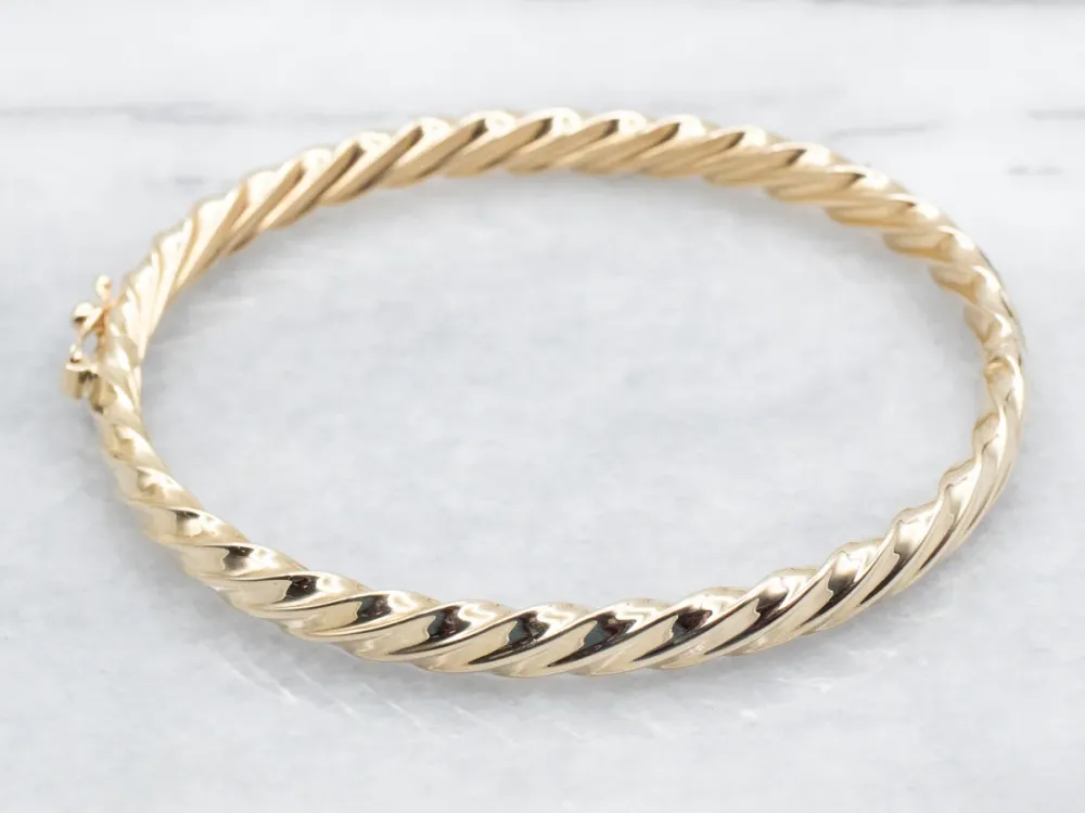 Twisted Hinged Bangle Bracelet met CE-Keurmerk