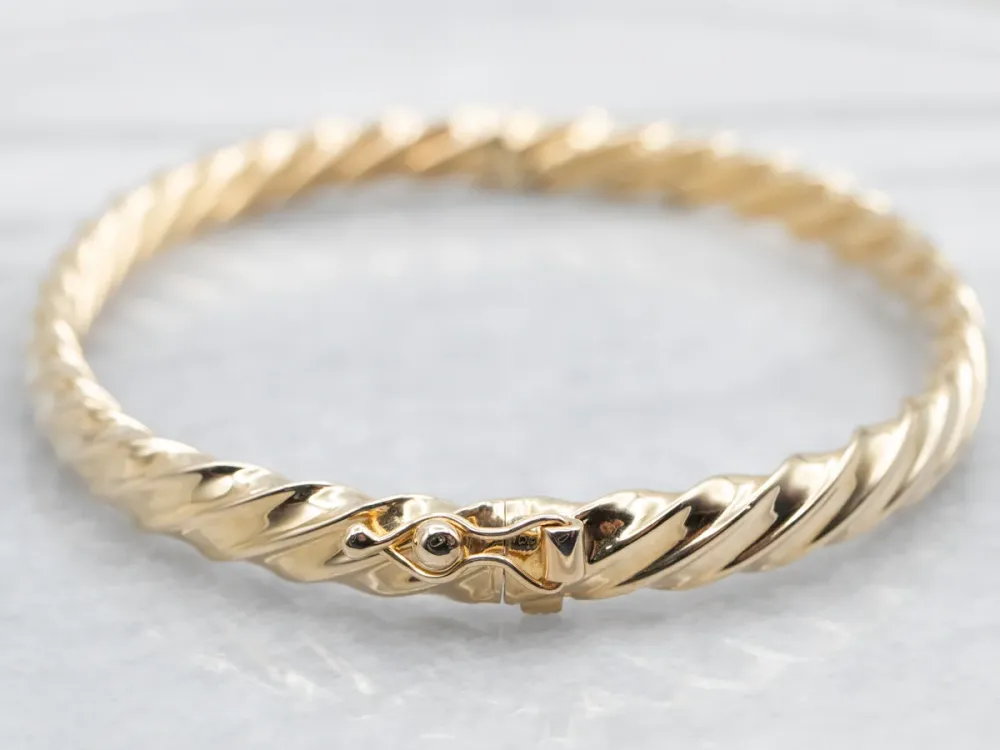 Twisted Hinged Bangle Bracelet met CE-Keurmerk