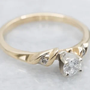 Twisting Diamond Engagement Ring voor Hijs- en Hefwerk