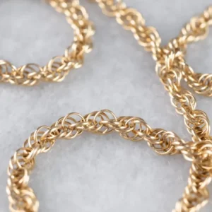 Vintage 18K Gold Loose Rope Twist Chain
