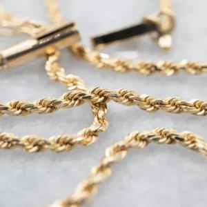 Vintage Yellow Gold Rope Twist Chain