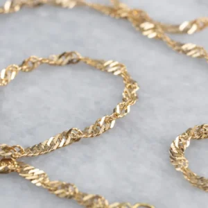 Yellow 18K Gold Twisted Curb Chain
