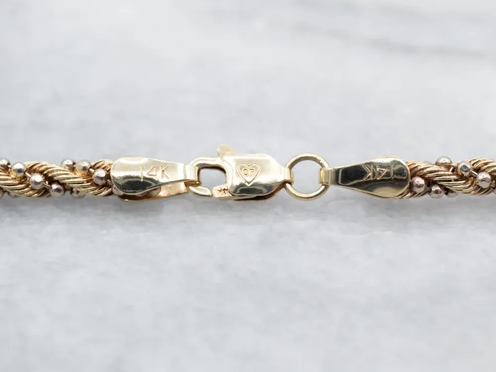Yellow Gold Rope Twist Chain